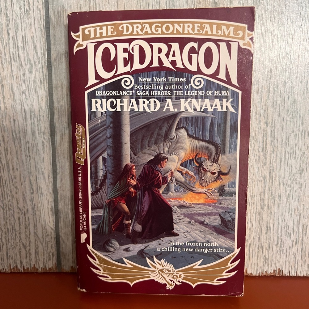 Ice Dragon Richard A Knaak The Dragonrealm 1st‎ Printing 1989 Fantasy Paperback